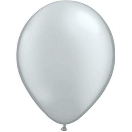 MAYFLOWER DISTRIBUTING 11 in. Metallic Silver Latex Balloon, 25PK 6216
